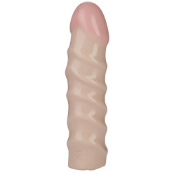 Рельефная насадка для трусиков Vac-U-Lock 6 Raging hard-On Dong - 14,7 см.